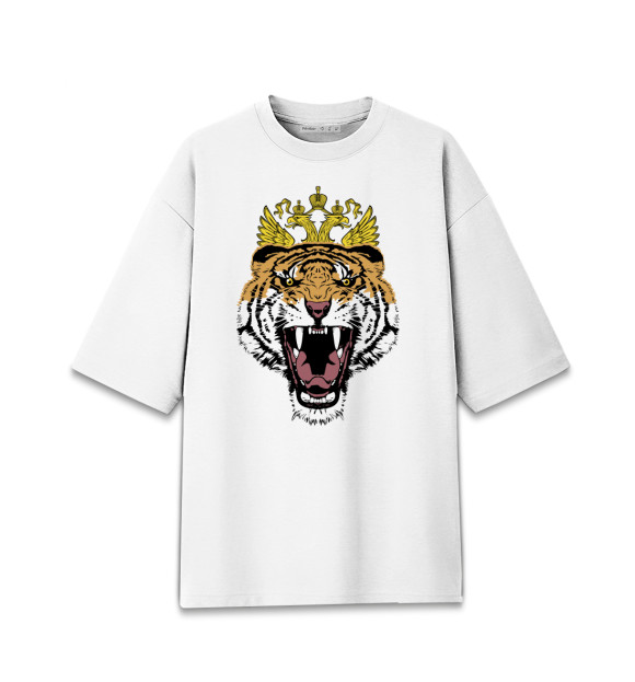 Женская Хлопковая футболка оверсайз Уссурийский тигр