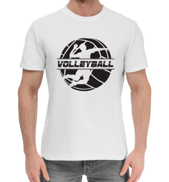 Мужская Хлопковая футболка Volleyball
