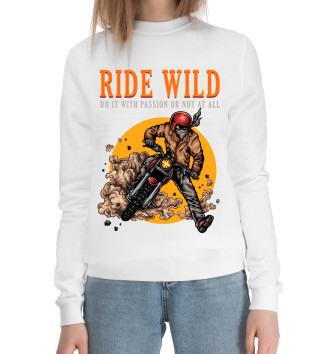 Женский Хлопковый свитшот Ride wild