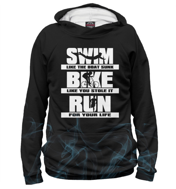 Худи Swim Bike Run Triathlon для девочек 