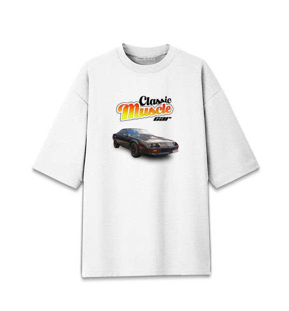 Мужская Хлопковая футболка оверсайз Classic muscle car chevrolet camaro