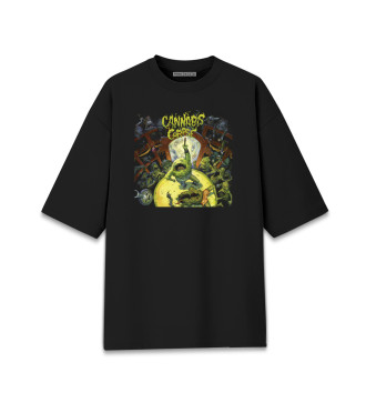 Хлопковая футболка оверсайз Cannabis corpse