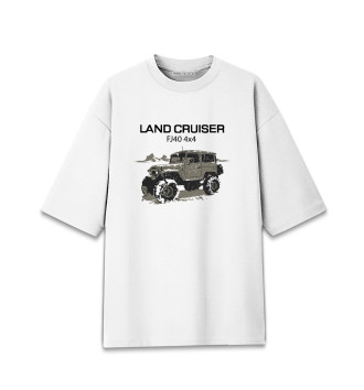 Хлопковая футболка оверсайз Land Cruiser FJ40 4X4