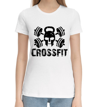 Женская Хлопковая футболка Crossfit