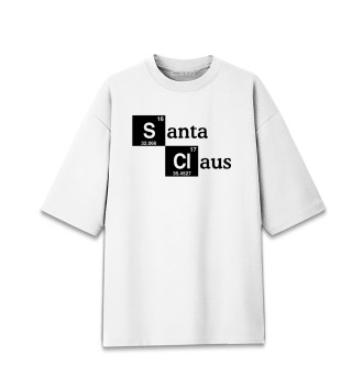 Хлопковая футболка оверсайз Санта Клаус