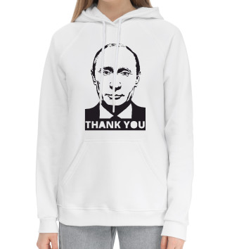 Женский Хлопковый худи Putin - Thank You