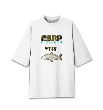 Женская Хлопковая футболка оверсайз Carp Fishing