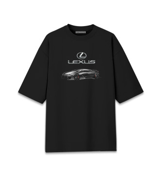 Мужская Хлопковая футболка оверсайз Lexus