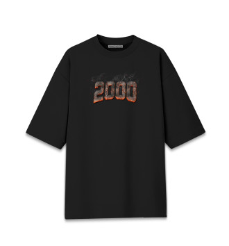 Мужская Хлопковая футболка оверсайз 2000