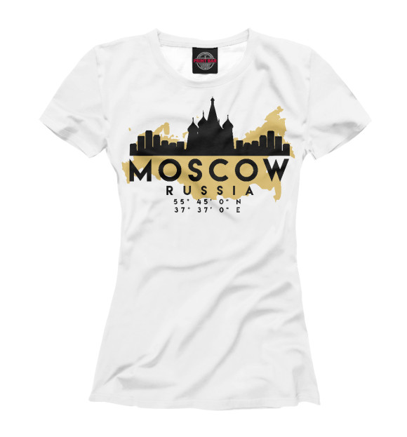 Футболка Москва (Россия) для девочек 