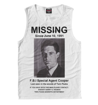 Майка для мальчиков Agent Cooper Missing