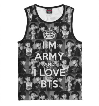 Майка для мальчиков I am army and I lover BTS