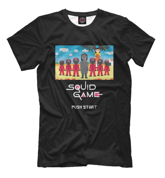 Футболка Squid Game - Push Start для мальчиков 