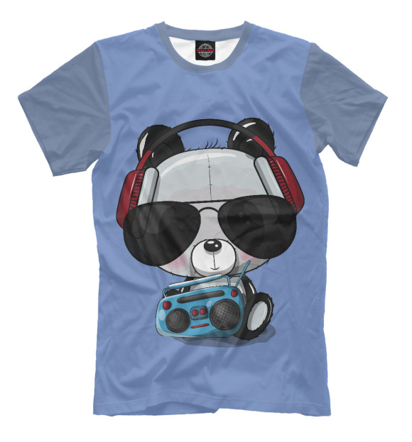 Футболка Панда в очках и наушниках для мальчиков 