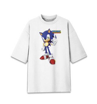 Женская Хлопковая футболка оверсайз Ёжик Sonic
