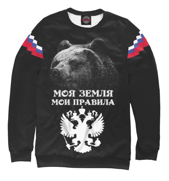 Свитшот Грозный медведь России для мальчиков 