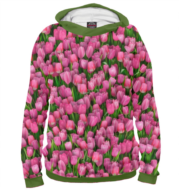 Худи Розовые тюльпаны для девочек 