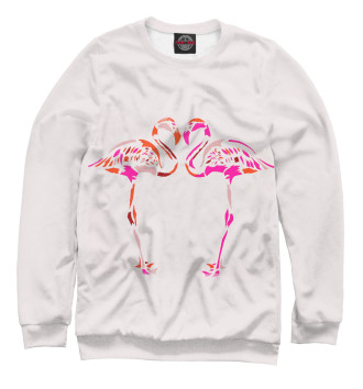 Свитшот для девочек Фламинго