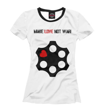 Футболка для девочек Make love not war