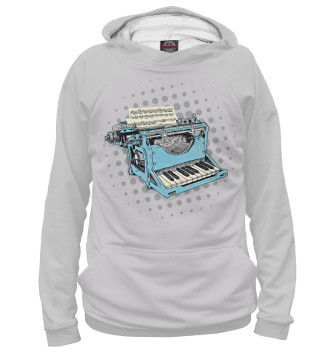 Худи для девочек Piano Typewriter