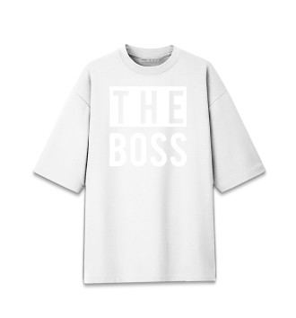 Женская Хлопковая футболка оверсайз The boss