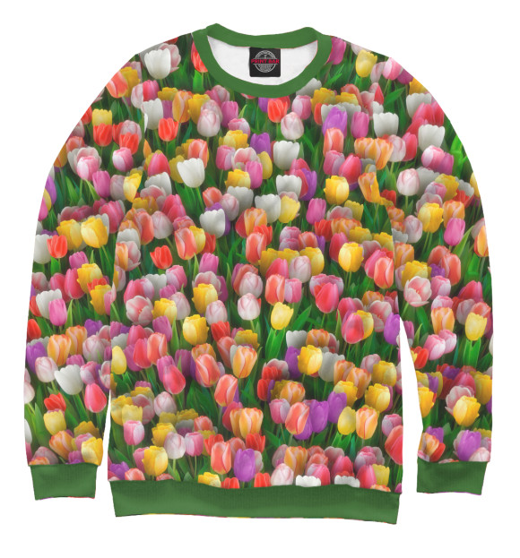 Свитшот Разноцветные тюльпаны для мальчиков 