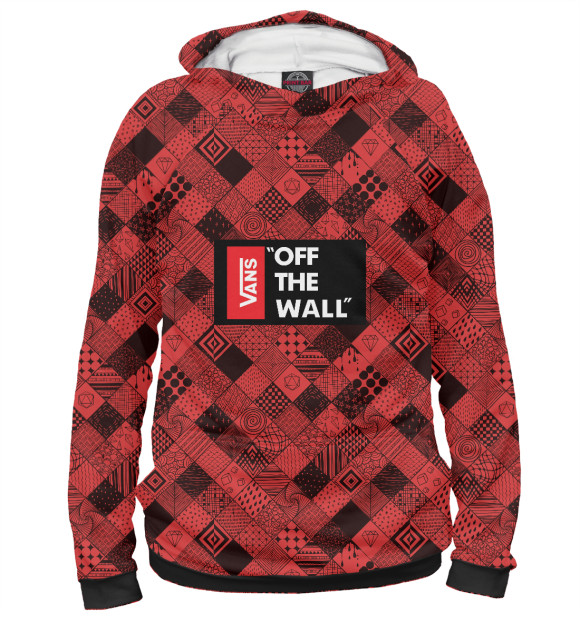 Худи Vans of the wall (Red and Black) для мальчиков 