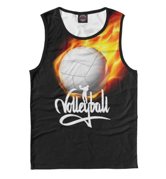 Майка для мальчиков Волейбольный мяч в огне