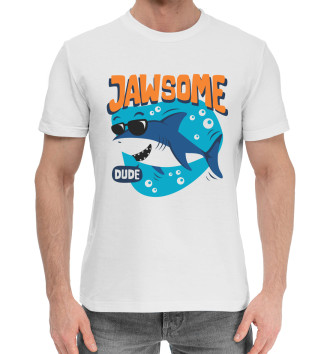 Хлопковая футболка Jawsome