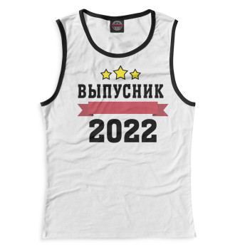 Майка Выпускник 2022 белый фон