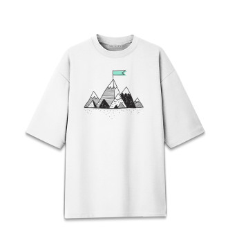 Хлопковая футболка оверсайз Покорение эвереста