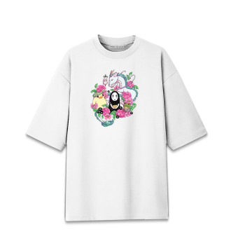 Женская Хлопковая футболка оверсайз Хаяо Миядзаки