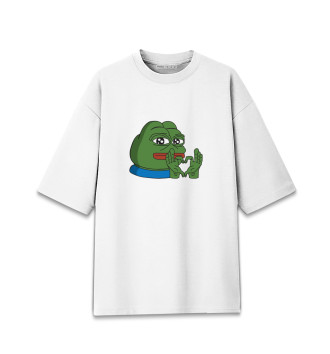 Женская Хлопковая футболка оверсайз Pepe, pepe love