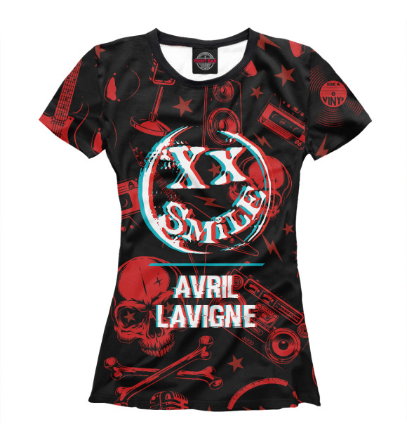 Футболка Avril Lavigne Rock Glitch для девочек 