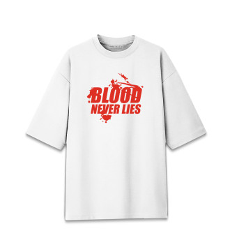 Хлопковая футболка оверсайз Кровь не врёт