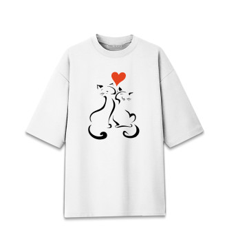 Хлопковая футболка оверсайз Для влюбленных