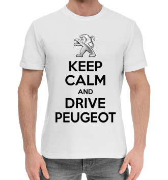 Мужская Хлопковая футболка Будь спок и води Peugeot