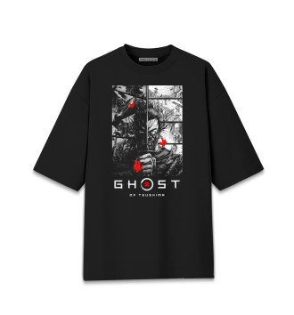 Женская Хлопковая футболка оверсайз Ghost of Tsushima