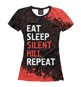 Футболка для девочек Eat Sleep Silent Hill Repeat
