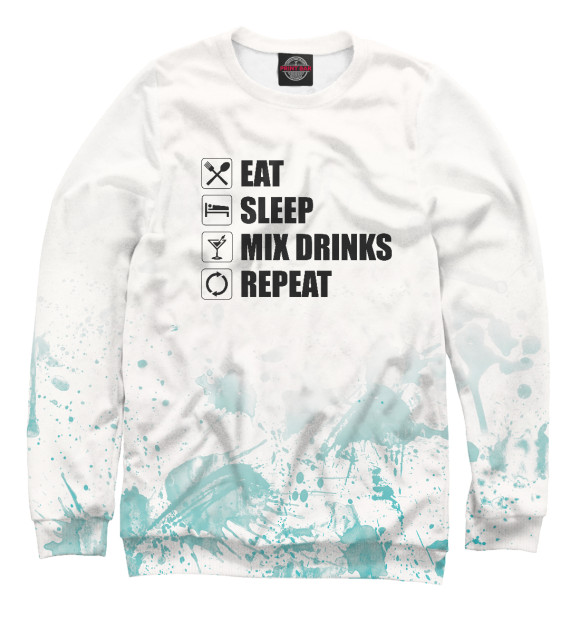 Свитшот Eat Sleep Mix Drinks Repeat для мальчиков 