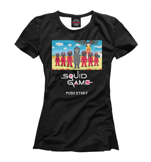 Футболка Squid Game - Push Start для девочек 