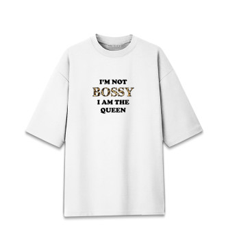 Женская Хлопковая футболка оверсайз I am the Queen