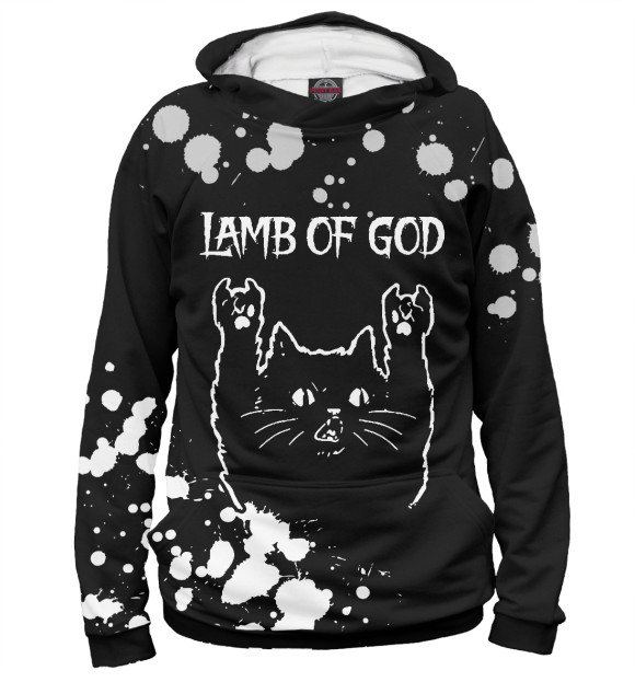 Худи Lamb of God | Рок Кот для девочек 
