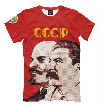 Мужская Футболка Ленин - Сталин