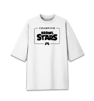 Мужская Хлопковая футболка оверсайз Brawl Stars Gaming Champion