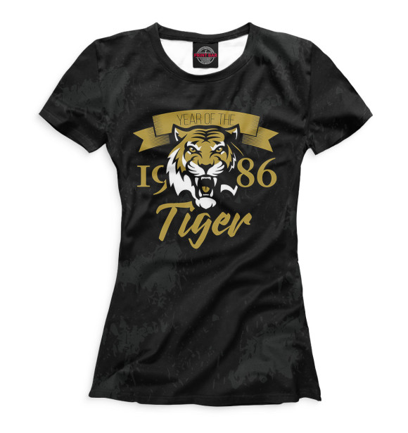 Футболка Год тигра — 1986 для девочек 