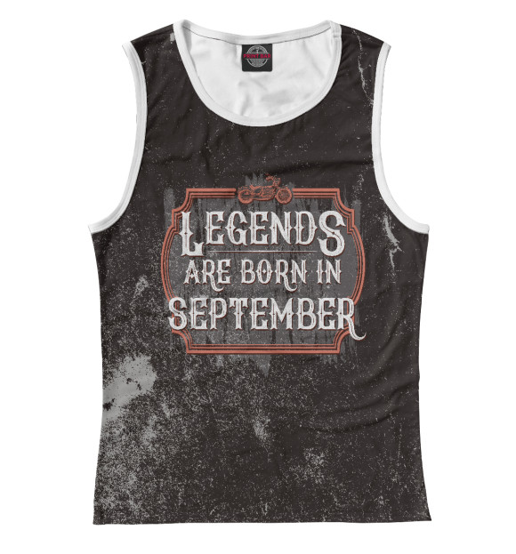Майка Legends Are Born In September для девочек 