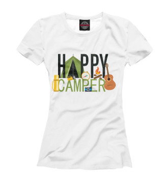 Женская Футболка Happy camper