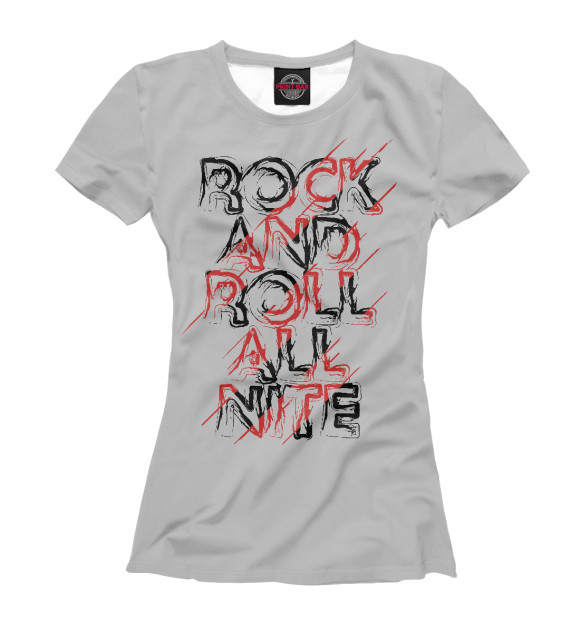 Футболка Rock And Roll all nite для девочек 