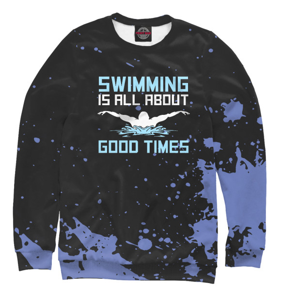 Свитшот Swimming Is All About Good для мальчиков 